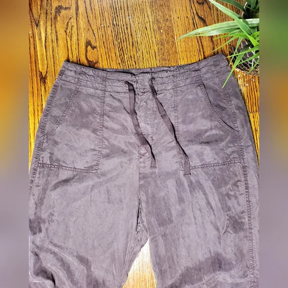 Anthropologie Women's Slouchy Aviator  Jogger Pants Browm Size 12 - Picture 8 of 14